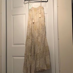 Storia GISELE COTTON FLORAL TIERED TASSEL DRESS